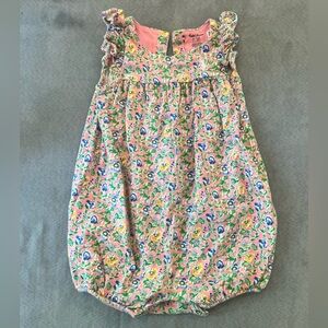 Ralph Lauren Pink Floral Baby Bubble Romper size 9m